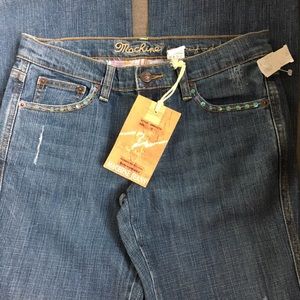 Machine Flare Jeans 5 w blue sequins